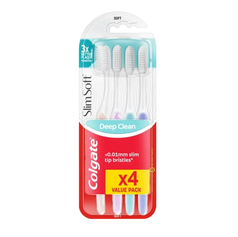 Colgate Slim Soft Toothbrushes 4 pcs